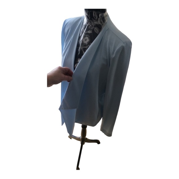 Love Tree size large light blue waterfall open front jacket - Picture 8 of 15